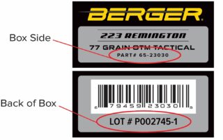 223 label example